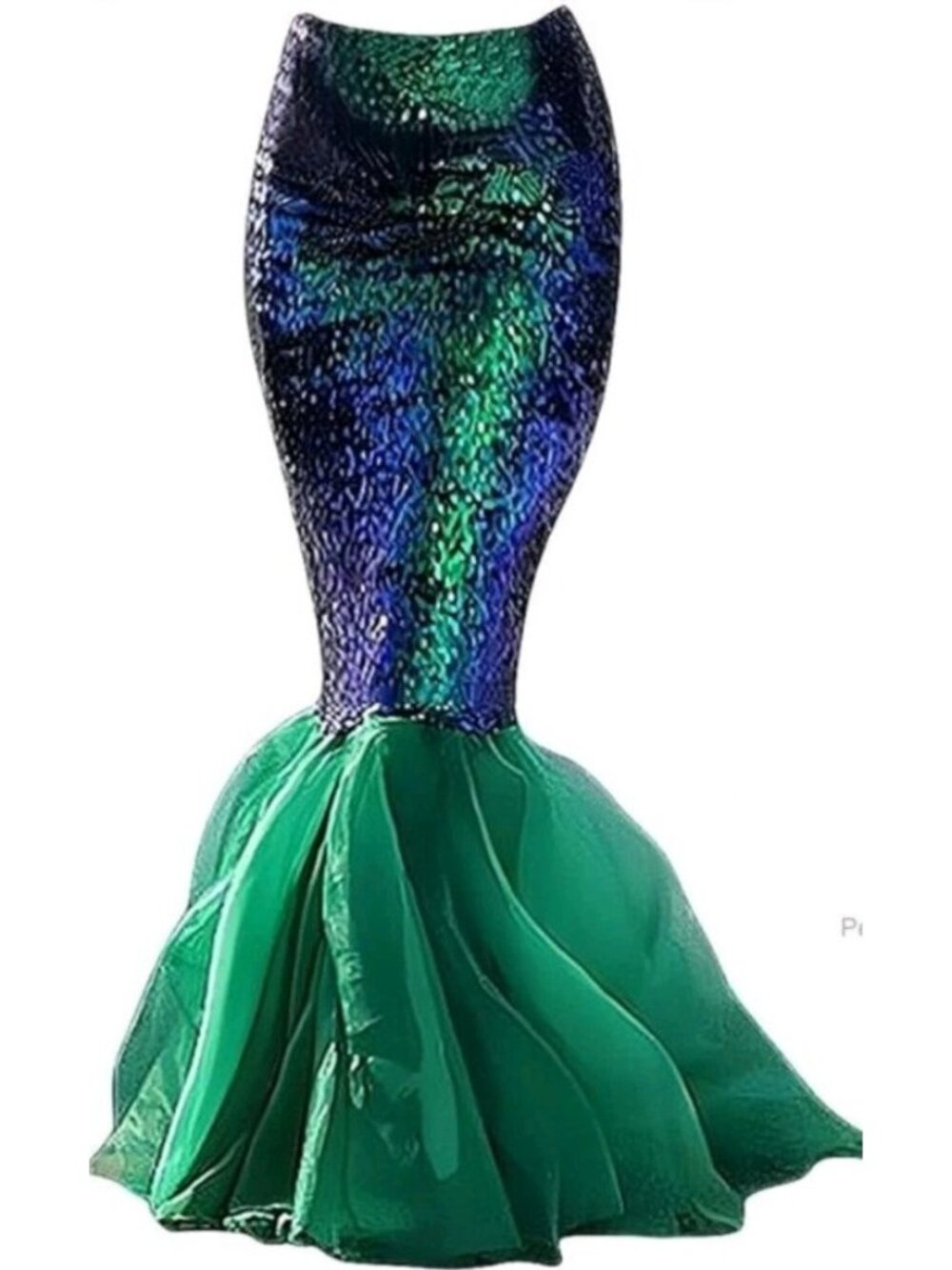 Women's Mermaid Tail Sequin Maxi Skirt New Medium Northstar 27 Halloween Sexy